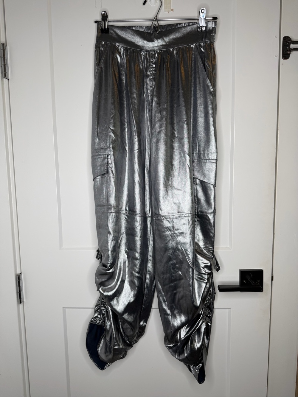 All Saints Metallic Silver Jogger Pants